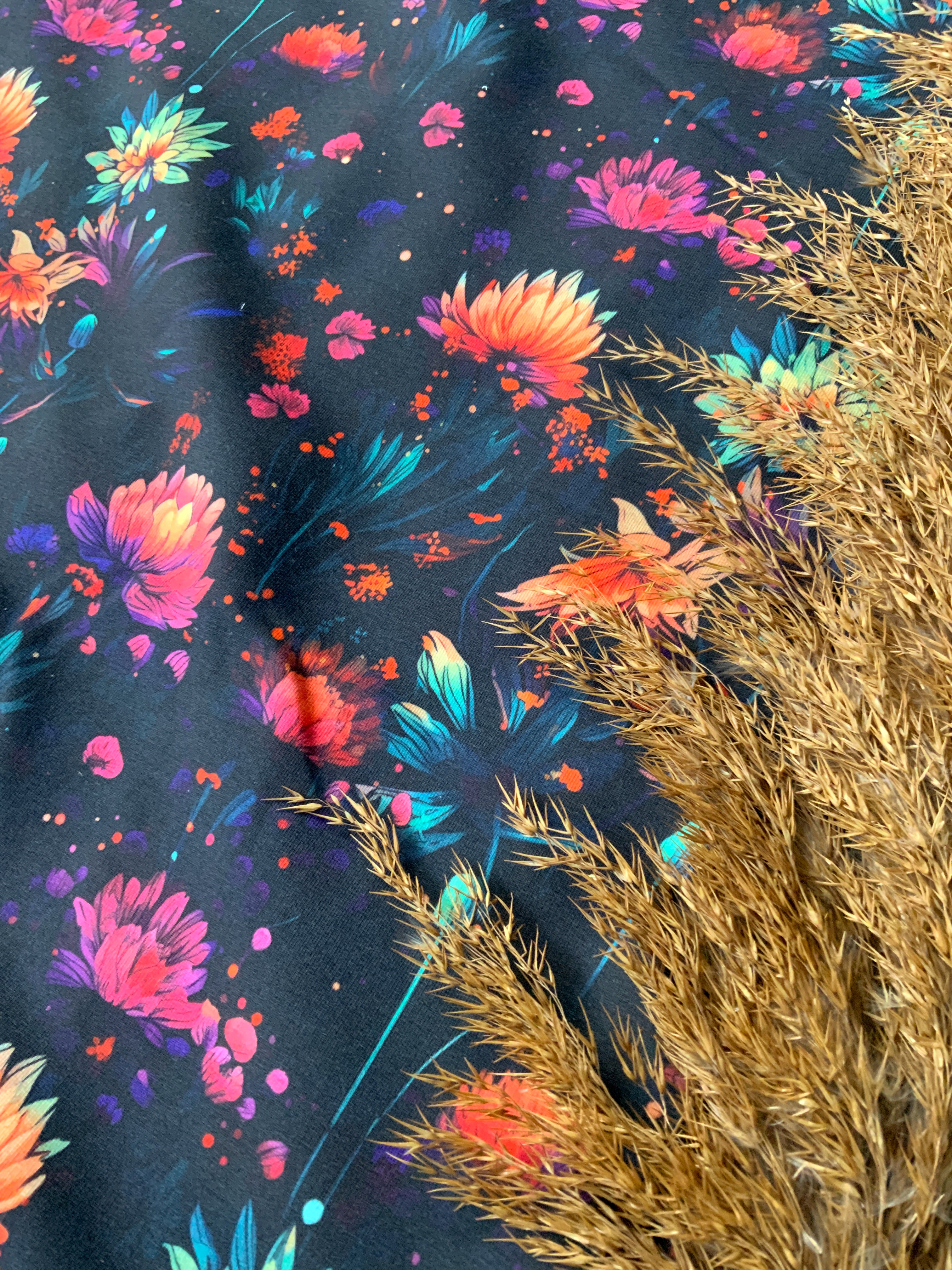 Orange Neon Blumen